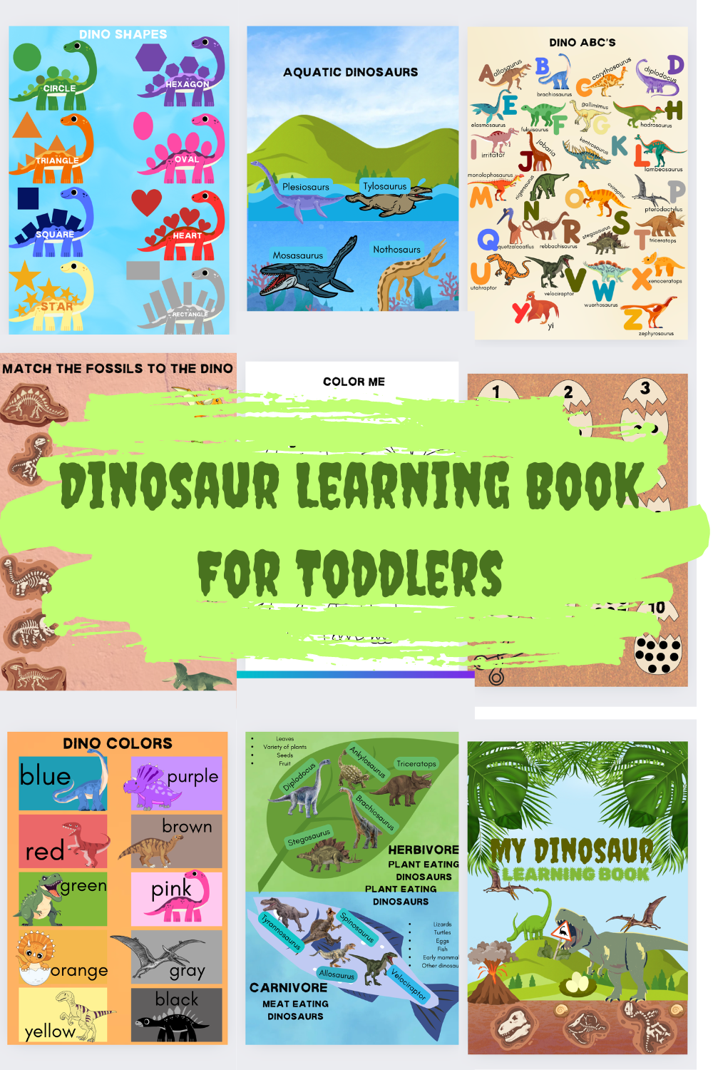 Dinosaur Learning Book for Toddlers