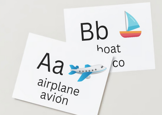 ABC flashcards Spanish and English